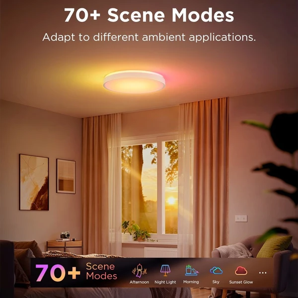 Govee RGBICWW Smart okrúhle stropné svetlo 4300lm 38cm Matter - Inteligentné osvetlenie - Obrázok T9QK000K01