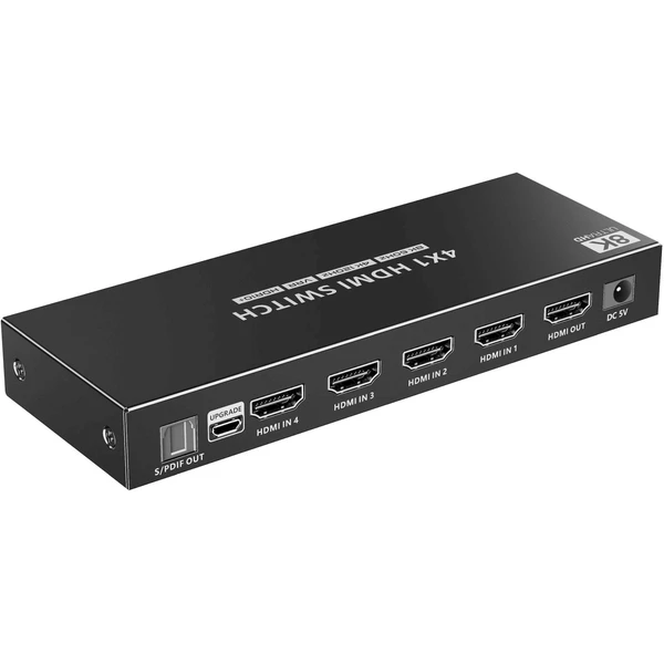 PremiumCord HDMI switch 4:1 s podporou rozlíšenia 8K @ 60Hz, 4K @ 120Hz, 1080P, HDR, s ovládaním tla - Ostatné - Obrázok T9UF000K01