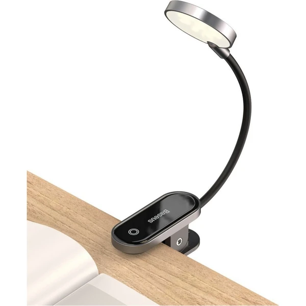 Baseus Mini LED lampička na čtení s klipem černá - Lampičky - Obrázok TA3P600301