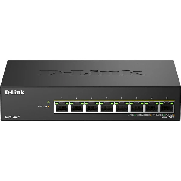 D-Linkl 8 portov 2.5G/MultiGig PoE Unmanaged Switch - Switche - Hlavný obrázok
