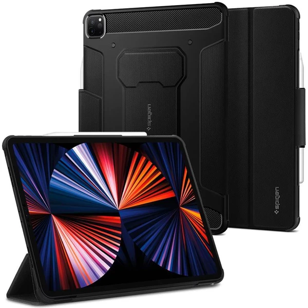 Spigen Rugged Armor Pre púzdro iPad Pro 12.9" (22/21) čierne - Puzdra - Hlavný obrázok