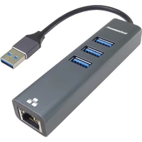 PremiumCord 4v1 USB-A Hub antracitový - USB huby
