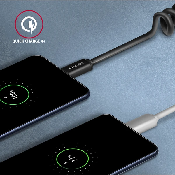 AXAGON BUCM-CM10TB TWISTER USB-C/USB-C napájací kábel 60W 0,6m čierny - Káble a redukcie - Obrázok TBD0700301