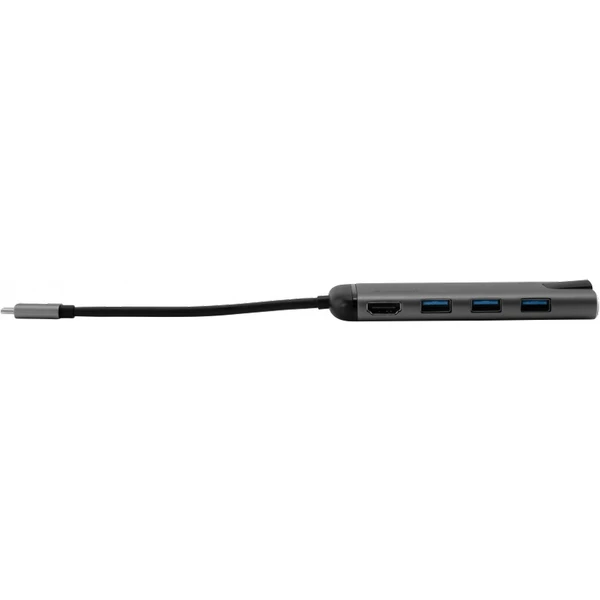 Verbatim USB-C Multiport HUB, 3x USB 3.0, 1x USB-C, HDMI, LAN, SD, microSD dokovacia stanica šedá - Dokovacie stanice - Obrázok TBOR000301