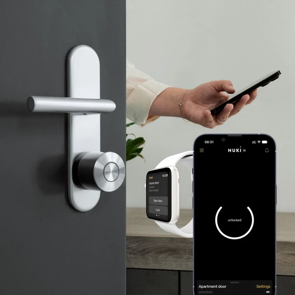 NUKI Smart Lock Ultra šikovný zámok s podporou Matter strieborný - Inteligentné zámky - Obrázok TBUC000K01