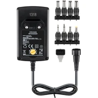 PremiumCord 230V/3-12V jednosmerný univerzálny napájací adaptér čierny - Nabíjačky