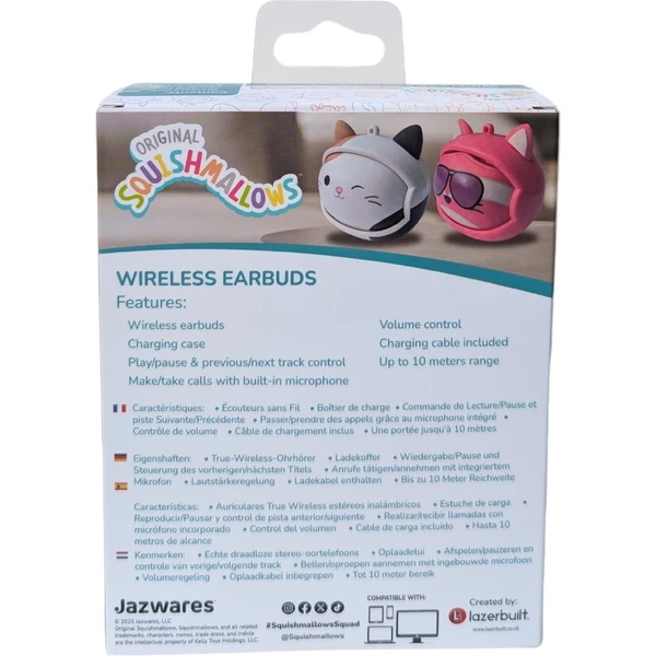 Lazerbuilt Spin TWS slúchadlá Squishmallows - Fifi - Slúchadlá - Obrázok TCBG000K01