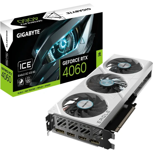 GIGABYTE NVIDIA GeForce RTX 4060 EAGLE OC ICE 8G - Grafické karty - Obrázok TCS6000L01