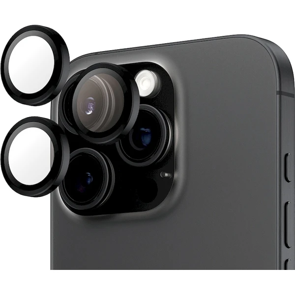 PanzerGlass® HoOps™ Apple iPhone 16 Pro/15 Pro/16 Pro Max/15 Pro Max čierny hliník - Ochranné fólie a sklo - Hlavný obrázok