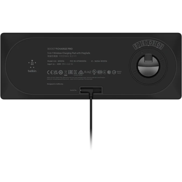 Belkin BOOST CHARGE PRE 3v1 MagSafe nabíjačka 15W čierna - Nabíjačky - Obrázok TDSW600301