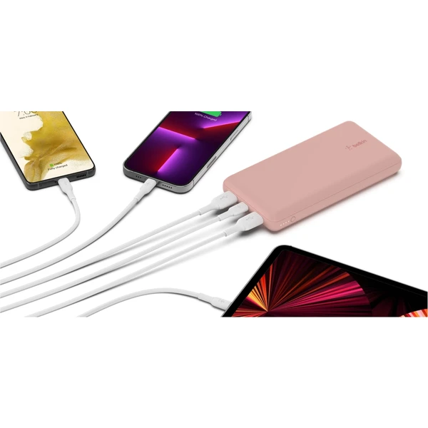 Belkin BOOST CHARGE USB-C powerbanka (15W), 20000mAh, ružová - Powerbanky - Obrázok TE31G00101