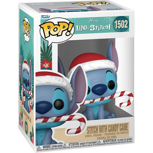 Funko POP! #1502 Disney: Lilo & Stitch - Holiday Stitch w/ Candy Cane - Funko POP! - Obrázok TEMA000K01