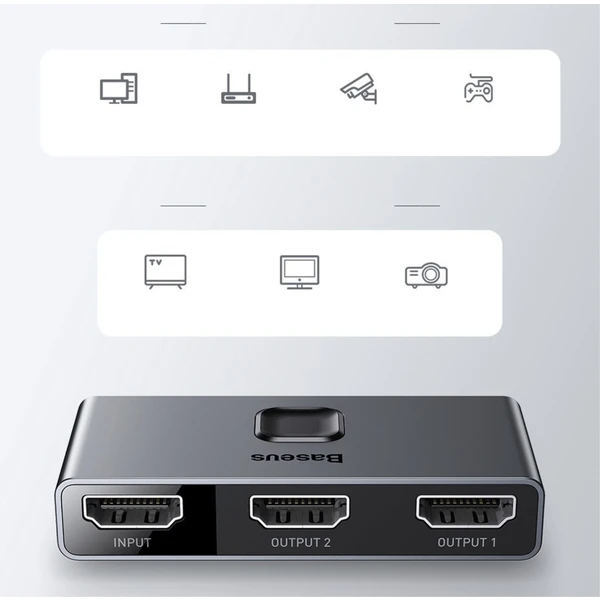Baseus Matrix HDMI Splitter vesmírne šedý - Redukcie - Obrázok TF4HF00101