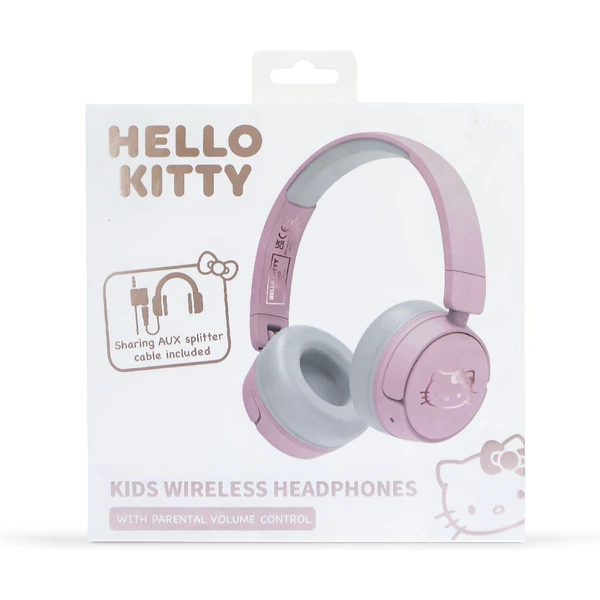 OTL bezdrôtové slúchadlá detské s motívom Hello Kitty ružová/biela - Slúchadlá - Obrázok TFTM100501