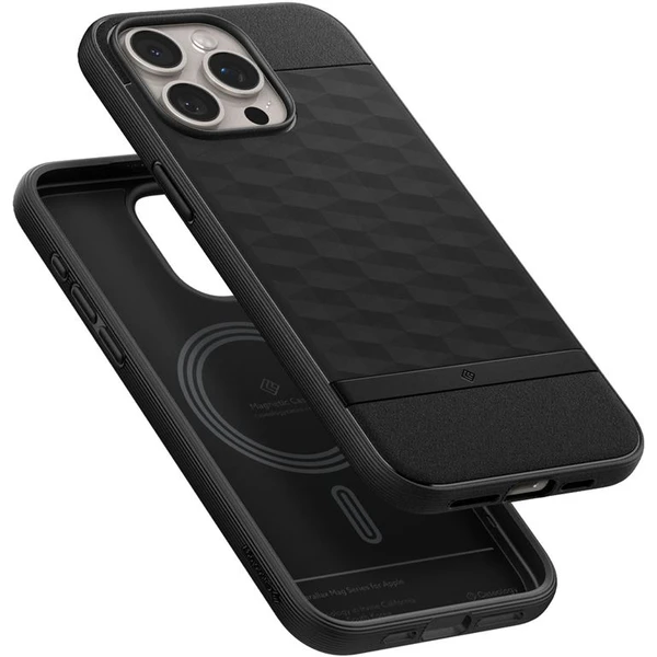 Spigen Caseology Parallax kryt s MagFit iPhone 15 Pre Max matne čierny - Puzdra - Obrázok TFW4000L01