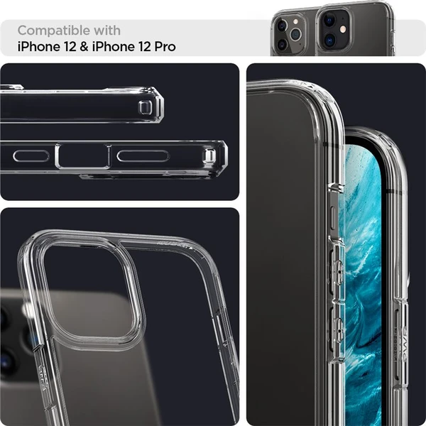 Spigen Ultra Hybrid kryt iPhone 12 / 12 Pro číry - Puzdra - Obrázok TGB3200401