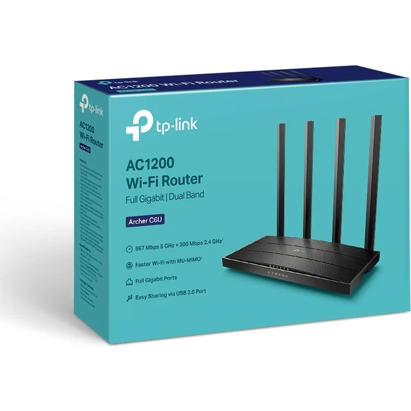 TP-Link Archer C6U Wi-Fi 5 router čierny - Wi-Fi routery - Obrázok TGBFF00101