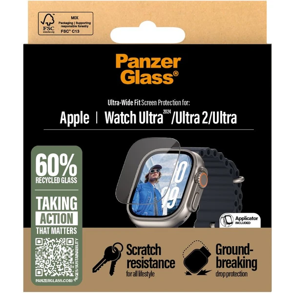 PanzerGlass® Apple Watch Ultra 3/2/1 ochranné sklo - Ochranné fólie a sklo - Obrázok TGWA000L01