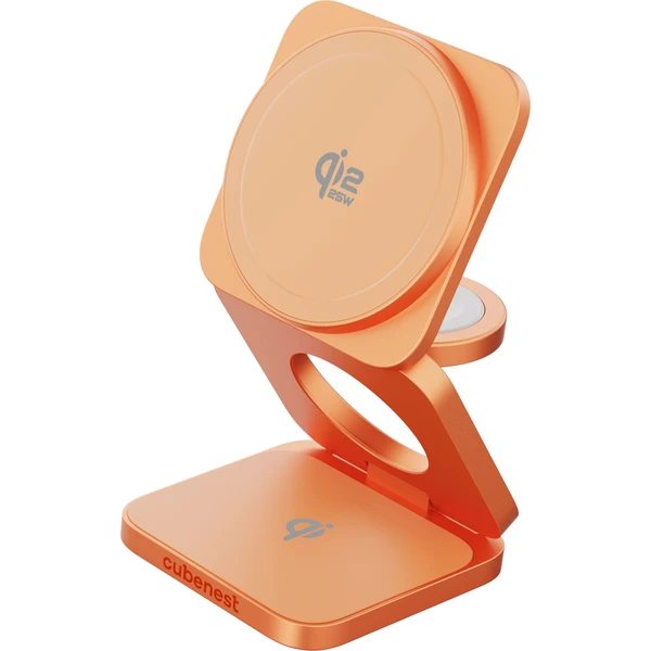 Cubenest SQ312 Ultra Qi2.2 (MagSafe) 3v1 nabíjačka (35W) oranžová (Limited Edition) - Nabíjačky - Obrázok TH9L000K01
