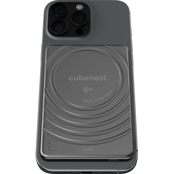 CubeNest SQ1B3D SlimDual Qi2/MagSafe powerbanka (5000 mAh) čierna - Powerbanky - Obrázok TH9R000K01
