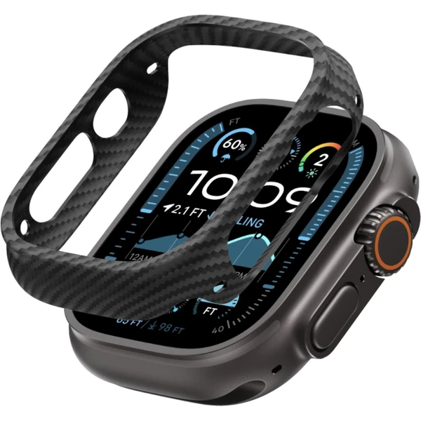 Pitaka Air case ochranný kryt Apple Watch Ultra/Ultra 2 (49 mm) čierny/sivý - Puzdra - Obrázok TI1A000P01
