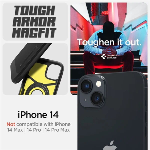 Spigen Tough Armor Mag kryt iPhone 14 čierny - Puzdra - Obrázok TI2H300401