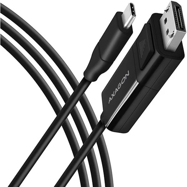 AXAGON USB-C/DisplayPort 1.2 kábel 4K 1,8m čierny - Káble a redukcie - Hlavný obrázok
