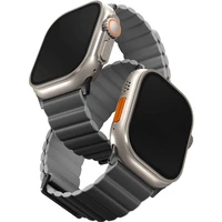UNIQ Revix Premium Edition remienok pre Apple Watch 49/46/45/44/42mm Charcoal (šedý/svetlo šedý) - Remienky