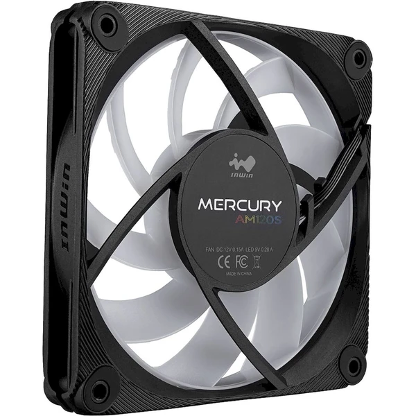 InWin Mercury AM120S ARGB 120mm čierny 3 pack - Ventilátory pre PC - Obrázok TKIJ000K01