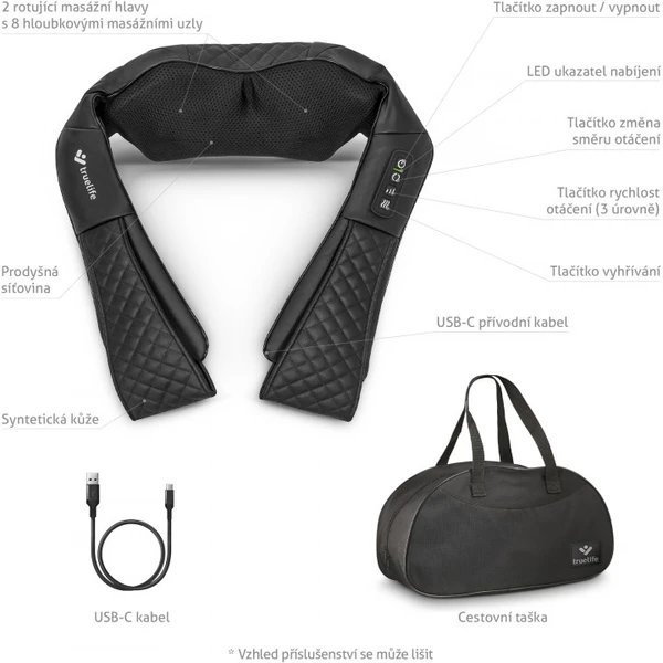 TrueLife RelaxBack B6 Charge masážny golier - Masážny prístroj - Obrázok TL42000N01