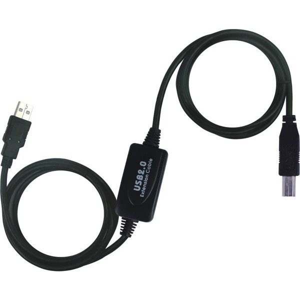 Prémiový predlžovací kábel PremiumCord USB-A/USB-B 10 m čierny - Káble a redukcie - Hlavný obrázok