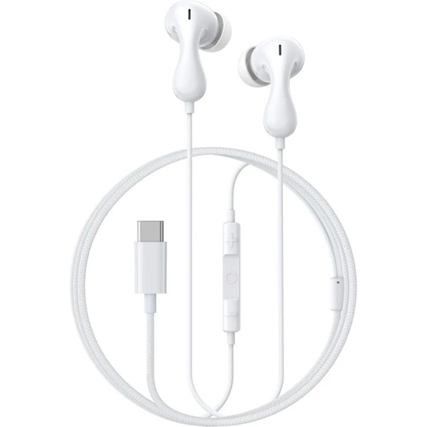 Baseus Encok CZ20 USB-C slúchadlá s mikrofónom biela - Slúchadlá - Obrázok TLUL000K01