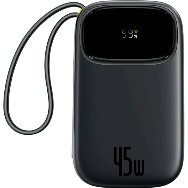 Baseus EnerFill FC31 Qpow 3 20000mAh powerbanka, 45W, s káblom USB-C a Lightning čierna - Powerbanky - Obrázok TMBQ000K01