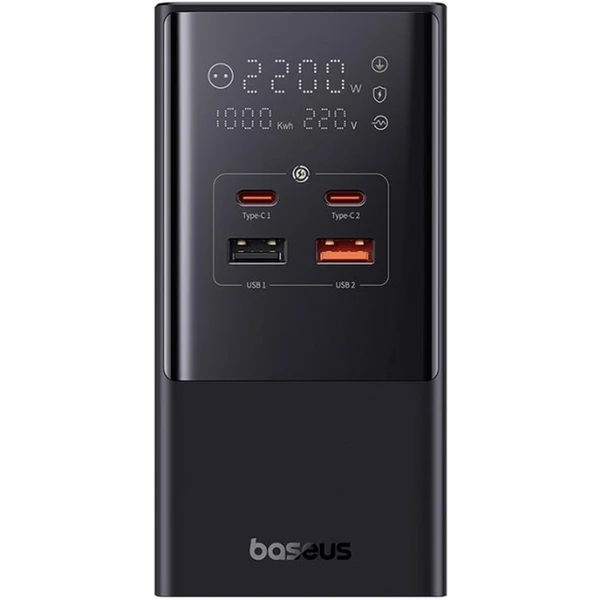 Baseus Nabíjacia stanica PowerCombo Tower 100W EU čierna - Nabíjačky - Obrázok TMS5000N01