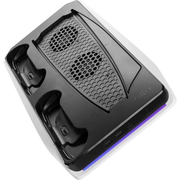 FIXED nabíjacia stanica s chladením pre PlayStation 5 a DualSense čierna - Dokovacie stanice - Obrázok TN1A700301