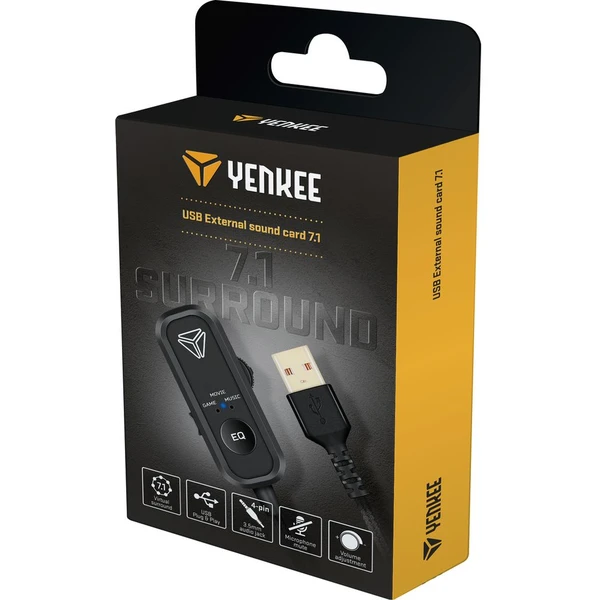 YENKEE YUA 100 Externá zvuková karta 7.1 - Zvukové karty - Obrázok TOEB300401