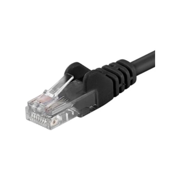 PremiumCord RJ45/RJ45 Cat5e UTP prepojovací kábel 7m čierny - Káble a redukcie - Hlavný obrázok