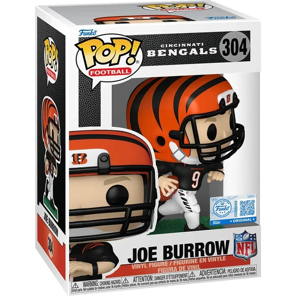 Funko POP! #304 NFL: Cincinnati Bengals - Joe Burrow (Black Jersey) - Funko POP! - Obrázok TP2F000K01