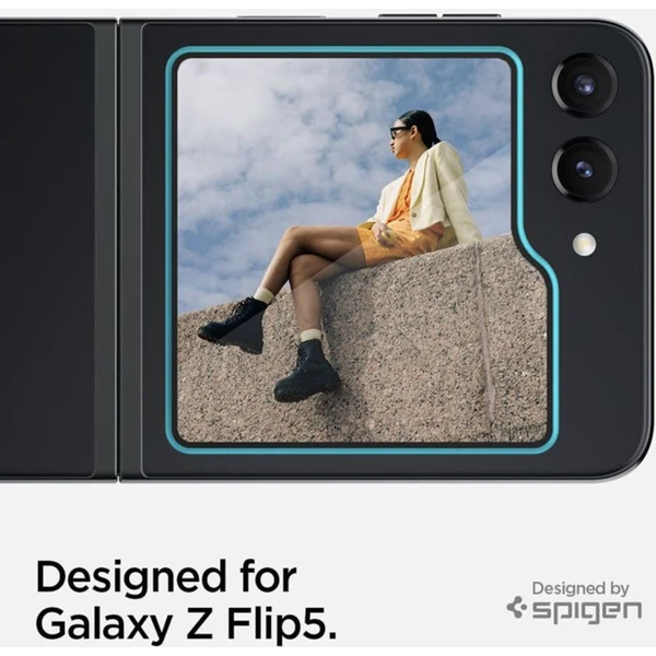 Spigen Glass tR EZ Fit Cover 2 Pack tvrdené sklo Samsung Galaxy Z Flip5 - Ochranné fólie a sklo - Obrázok TPJ6G00101