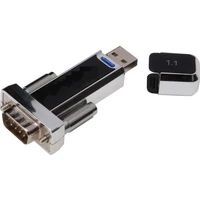 PremiumCord USB-A/COM (DE-9) redukcia strieborná - Káble a redukcie