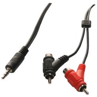 PremiumCord 3,5mm/2x Cinch + 2x Cinch kábel 2m čierny - Káble a redukcie