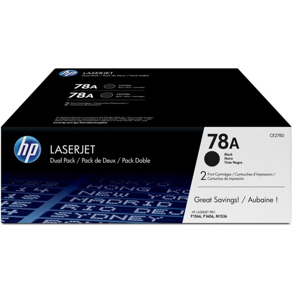 HP 78A Black Dual Pack LJ Toner Cartridge - Tonery - Hlavný obrázok