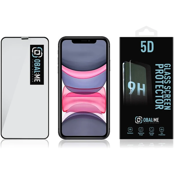 Obal:Me 5D tvrdené sklo Apple iPhone 11 Pre Max/XS Max čierne - Ochranné fólie a sklo - Obrázok TQK6000701