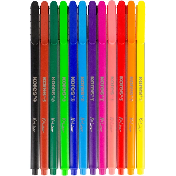 Kores K-LINER SET popisovače 12 farieb - Popisovače - Obrázok TR7H000K01