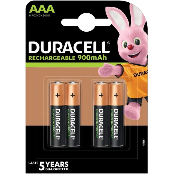 Duracell Rechargeable AAA nabíjacia batéria, 900mAh, 4 ks - Batérie - Hlavný obrázok