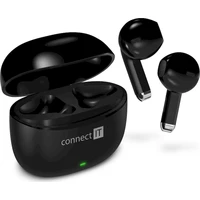 CONNECT IT True Wireless SonicBass slúchadlá do uší s mikrofónom čierna - Slúchadlá
