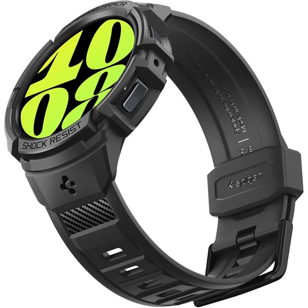 Spigen Rugged Armor Pre púzdro Samsung Galaxy Watch6 44mm čierne - Puzdra - Hlavný obrázok