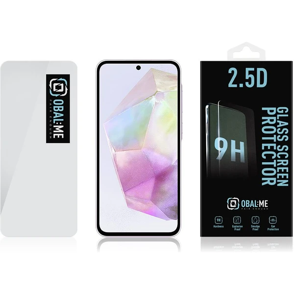 OBAL:ME 2.5D Tvrdené Sklo pre Samsung Galaxy A35 5G číre - Ochranné fólie a sklo - Obrázok TSX3000P01