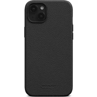 Woolnut MagSafe kožený kryt pre iPhone 15 Plus čierny - Puzdra