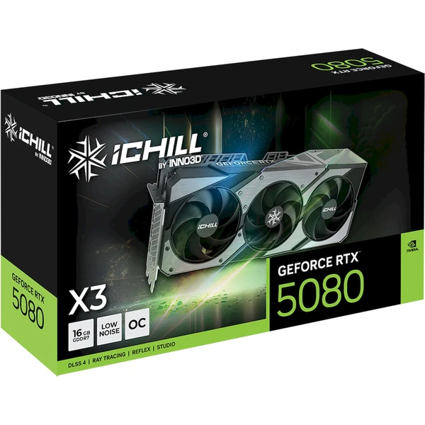 INNO3D NVIDIA GeForce RTX 5080 iChill X3 V2 16GB GDDR7 - Grafické karty - Obrázok TUNH000K01